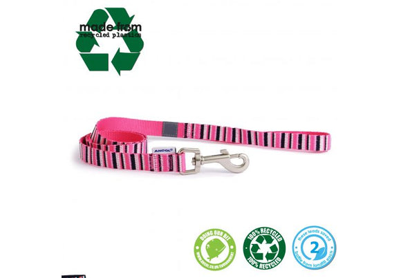 Ancol Pink Stripe Lead